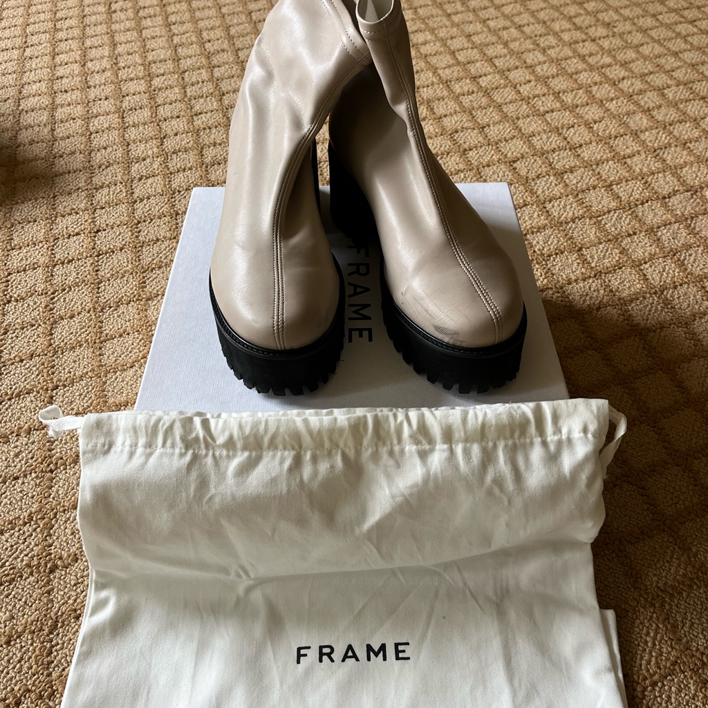 Frame Denim Women's Beige Ankle Booties Size 11
